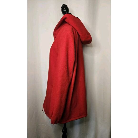 Authentic Mackintosh Vest Coat Wool Size 12 Vintage Made USA Hooded Red/Black - Picture 7 of 14